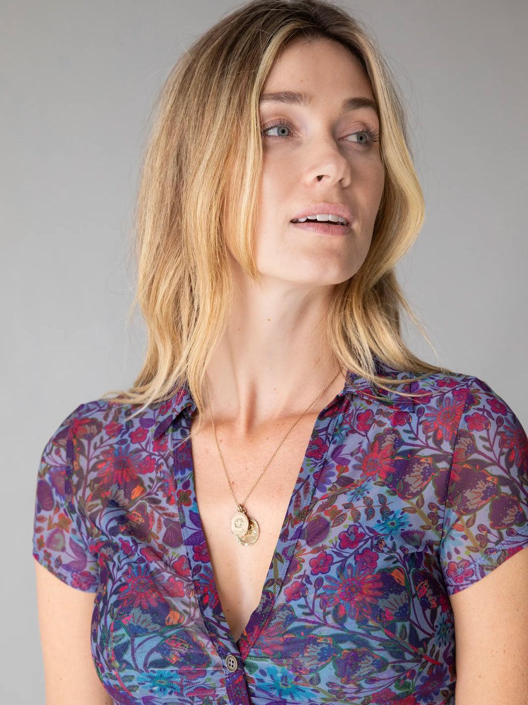 Carina Mesh Short Sleeve Top Product Image