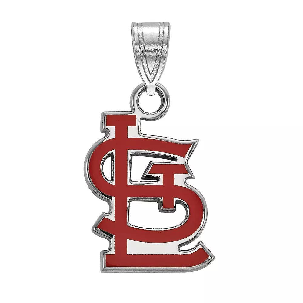LogoArt Sterling Silver St. Louis Cardinals Small Enameled Pendant, Women's, Size: 17 mm Product Image