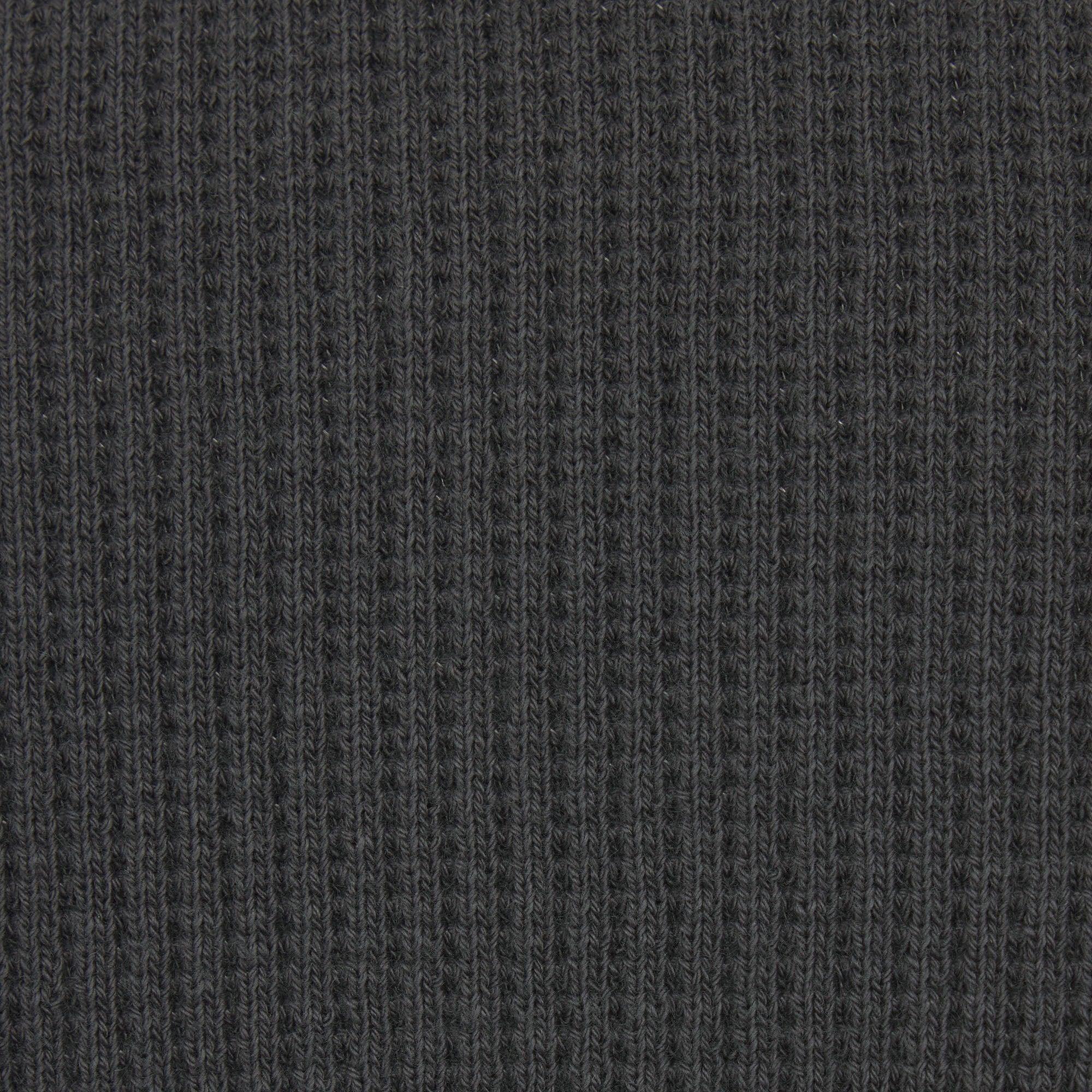 HEAVY WAFFLE LONG SLEEVE HENLEY | ASH Product Image
