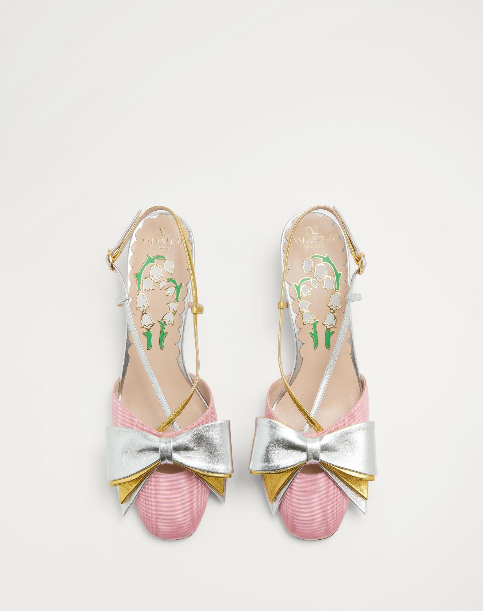 Bowow Slingback Pumps In Moirè Fabric 45Mm Product Image
