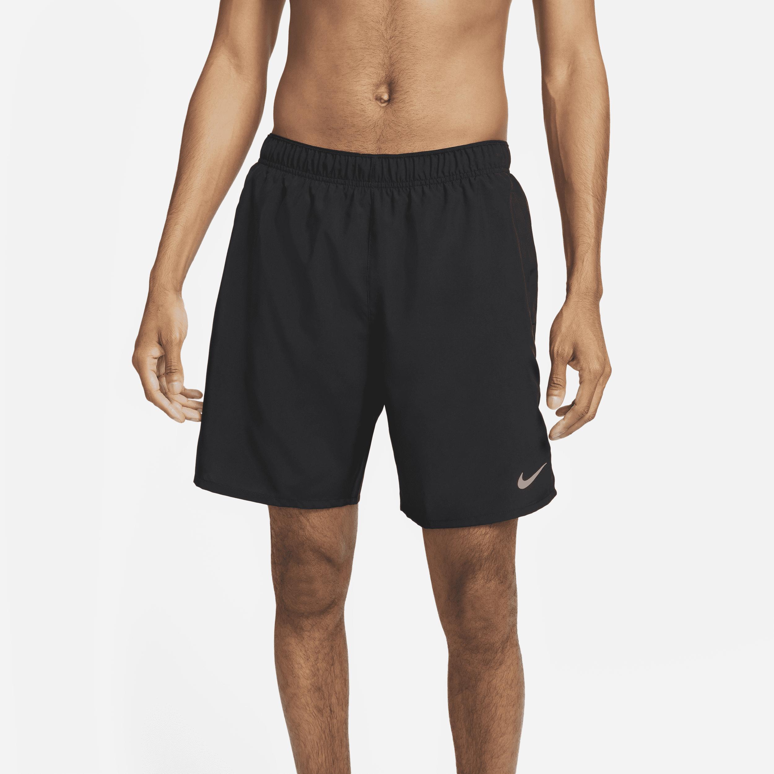 Men's Nike Dri-FIT Challenger 7" 2-in-1 Running Shorts, Size: Medium, Black Reflectiv Silver Product Image