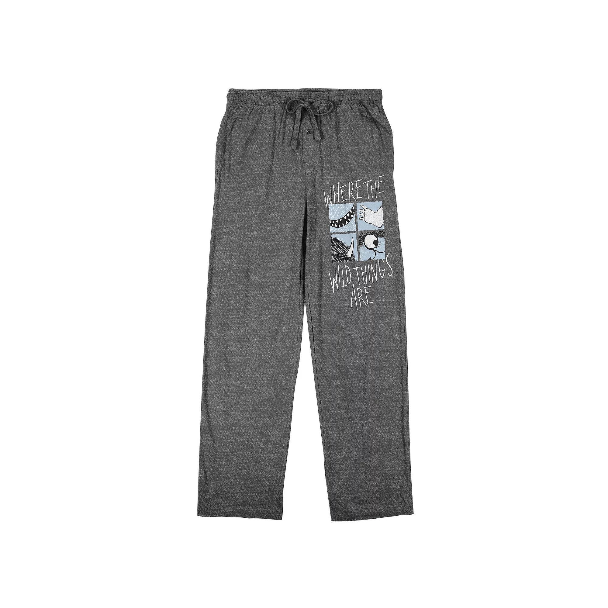 Men's Where The Wild Things Are Pajama Pants, Size: Large, Grey Product Image
