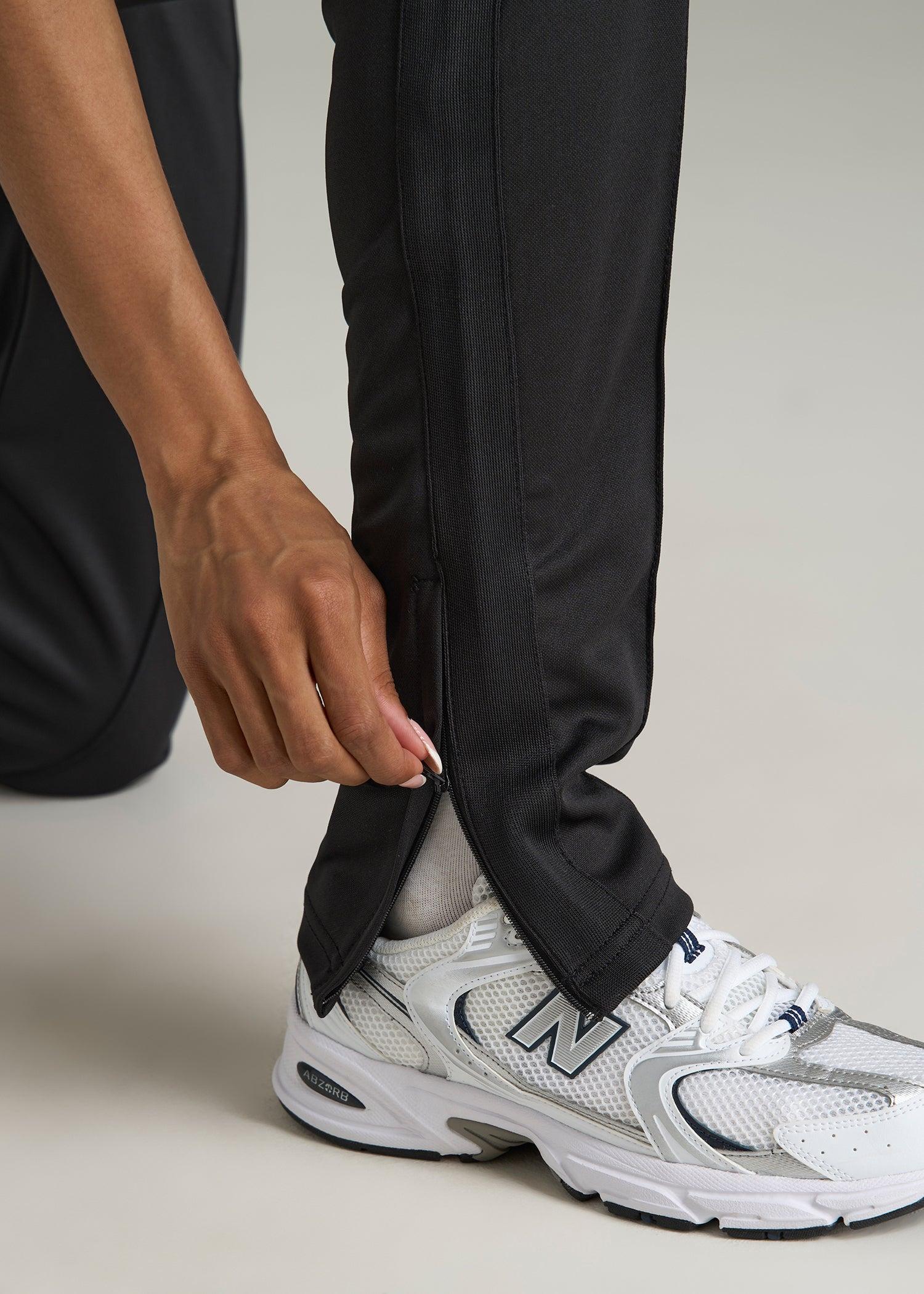 Athletic Stripe Pants for Tall Women in Black And Black Product Image