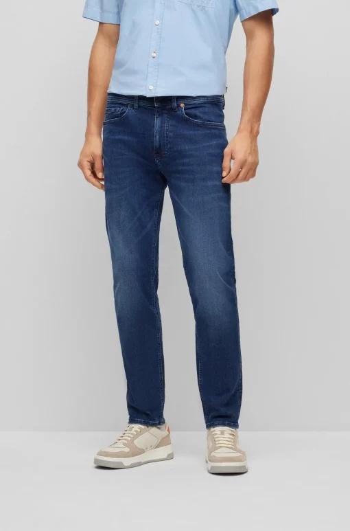 HUGO BOSS Mid-rise Slim-fit Jeans In Blue Product Image