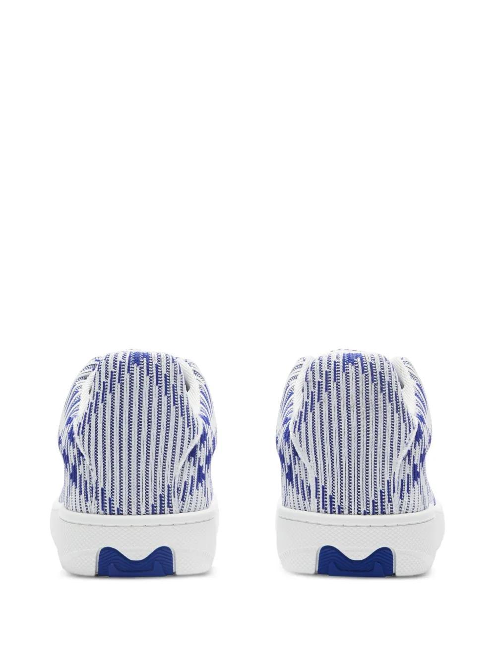 Box checked leather sneakers Product Image