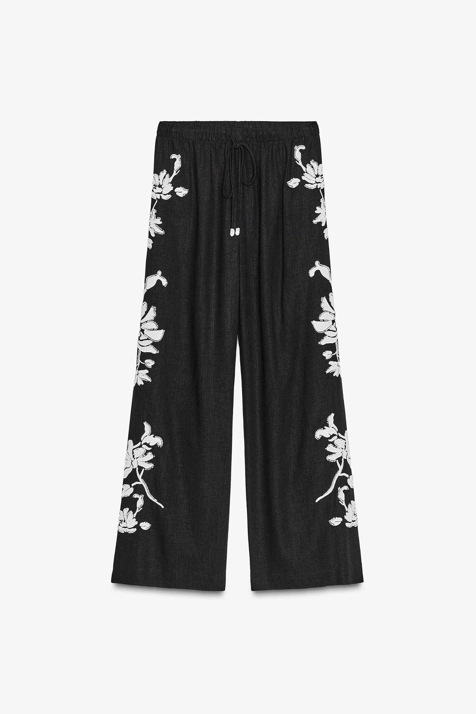 BEADED EMBROIDERED PANTS ZW COLLECTION Product Image