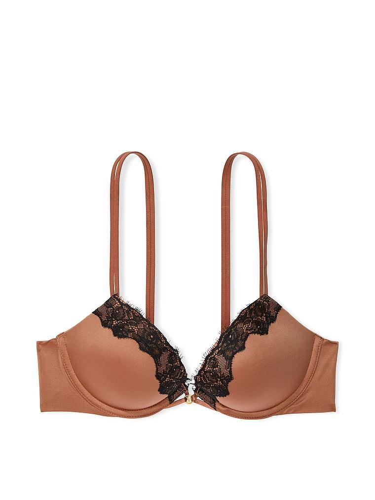 Smooth Lace-Trim Push-Up Bra Product Image