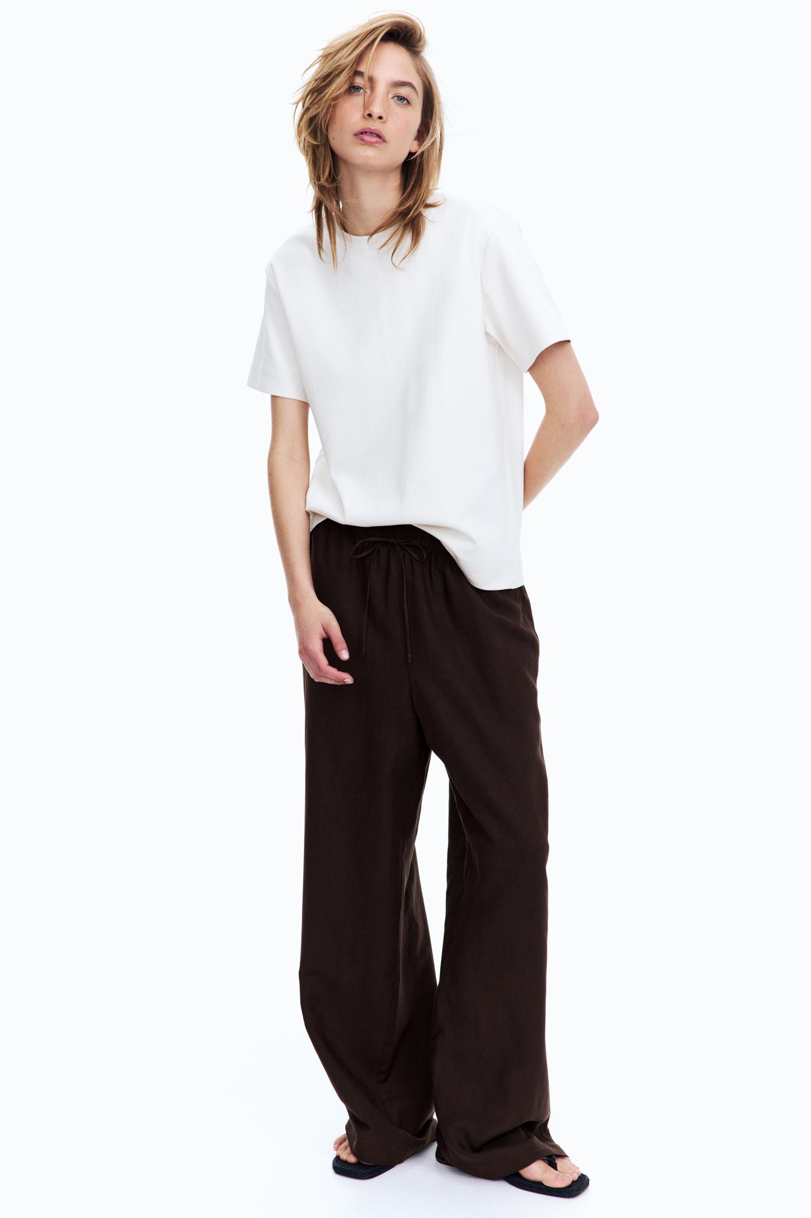 Linen-Blend Pants Product Image