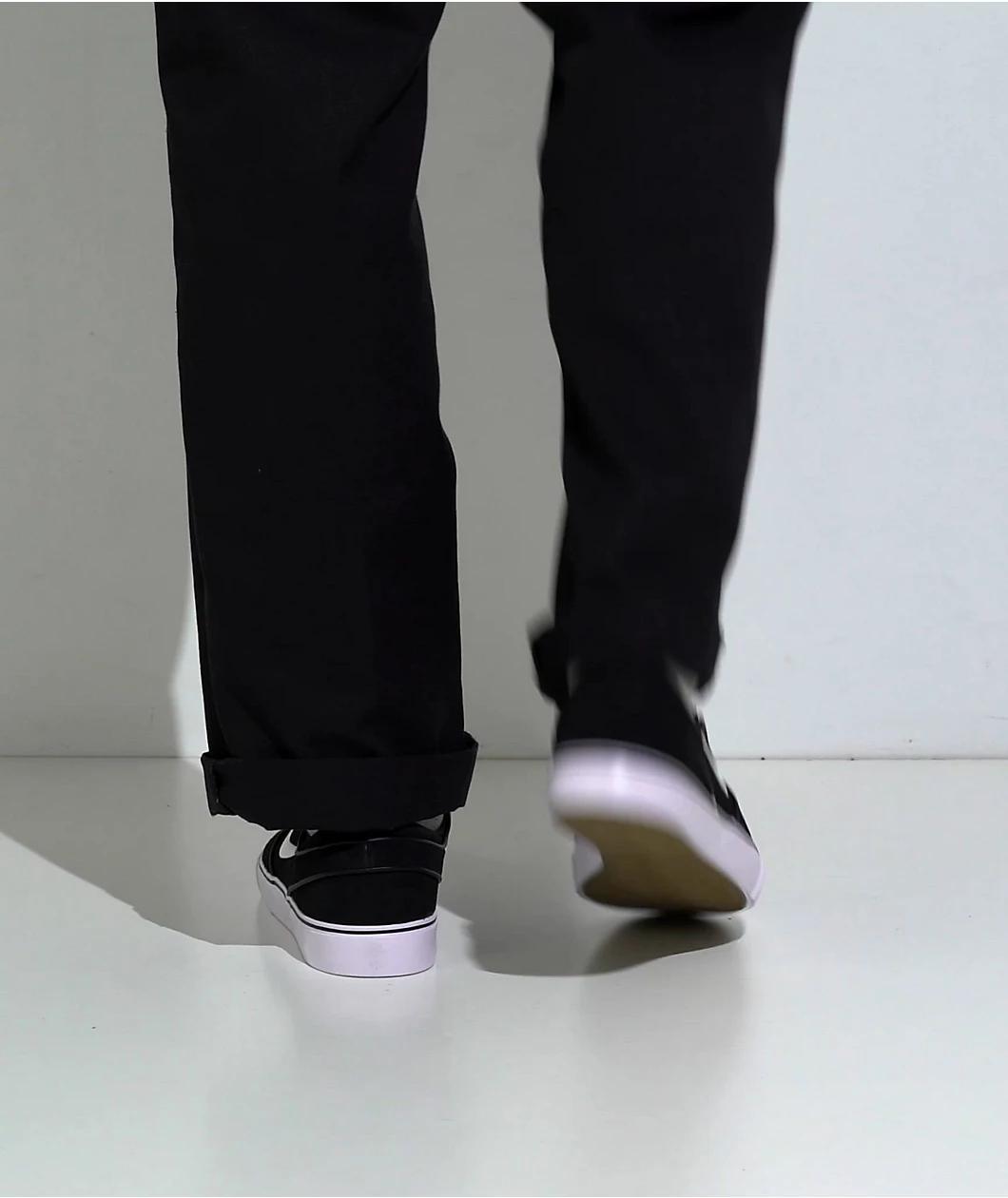 Nike SB Zoom Janoski+ Slip Black & White Skate Shoes Product Image