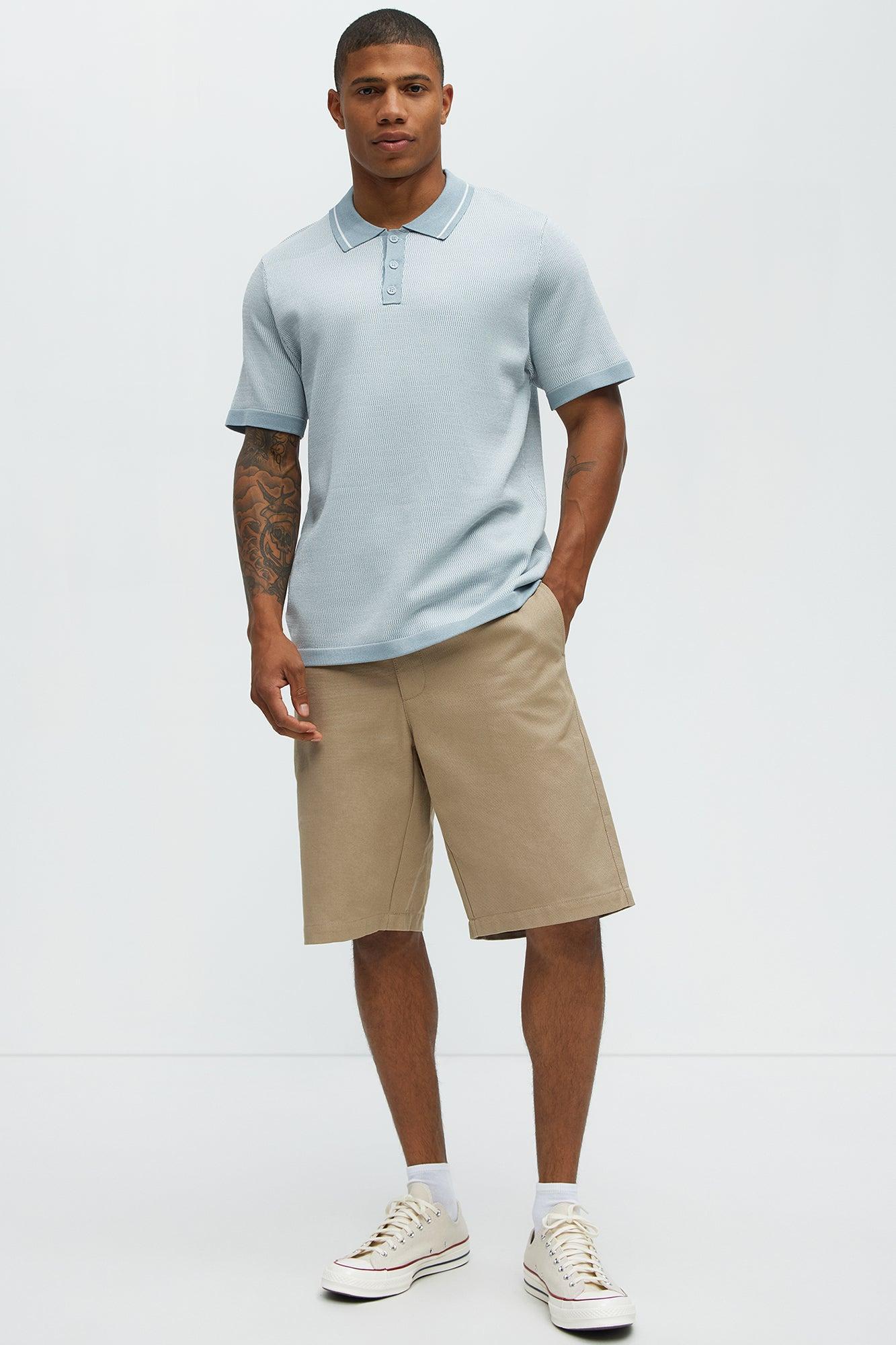 Calvin Textured Knit Polo - Grey/combo Product Image