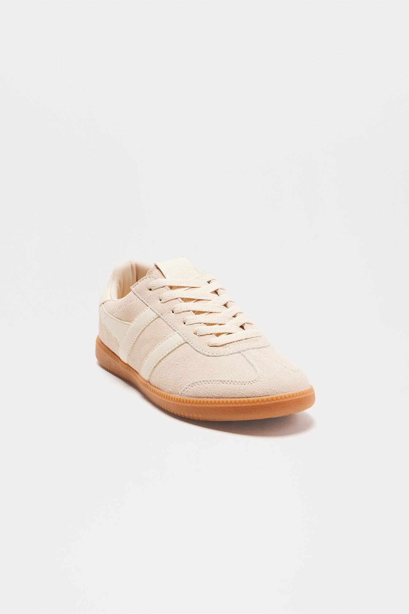 Ridgemont Lace Up Sneakers - Nude Product Image