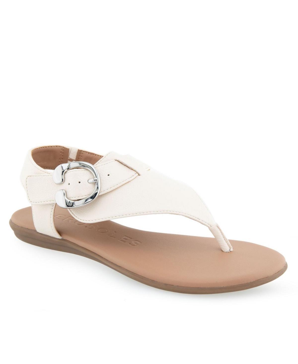 Aerosoles Isa Women's Flat Thong Sandals, Size: 8 Medium, Black Snake Patent Pu Product Image