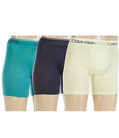 Men's Calvin Klein 3-Pack Microfiber Stretch Boxer Briefs, Size: 2XL, Black Convoy Red Gala Product Image
