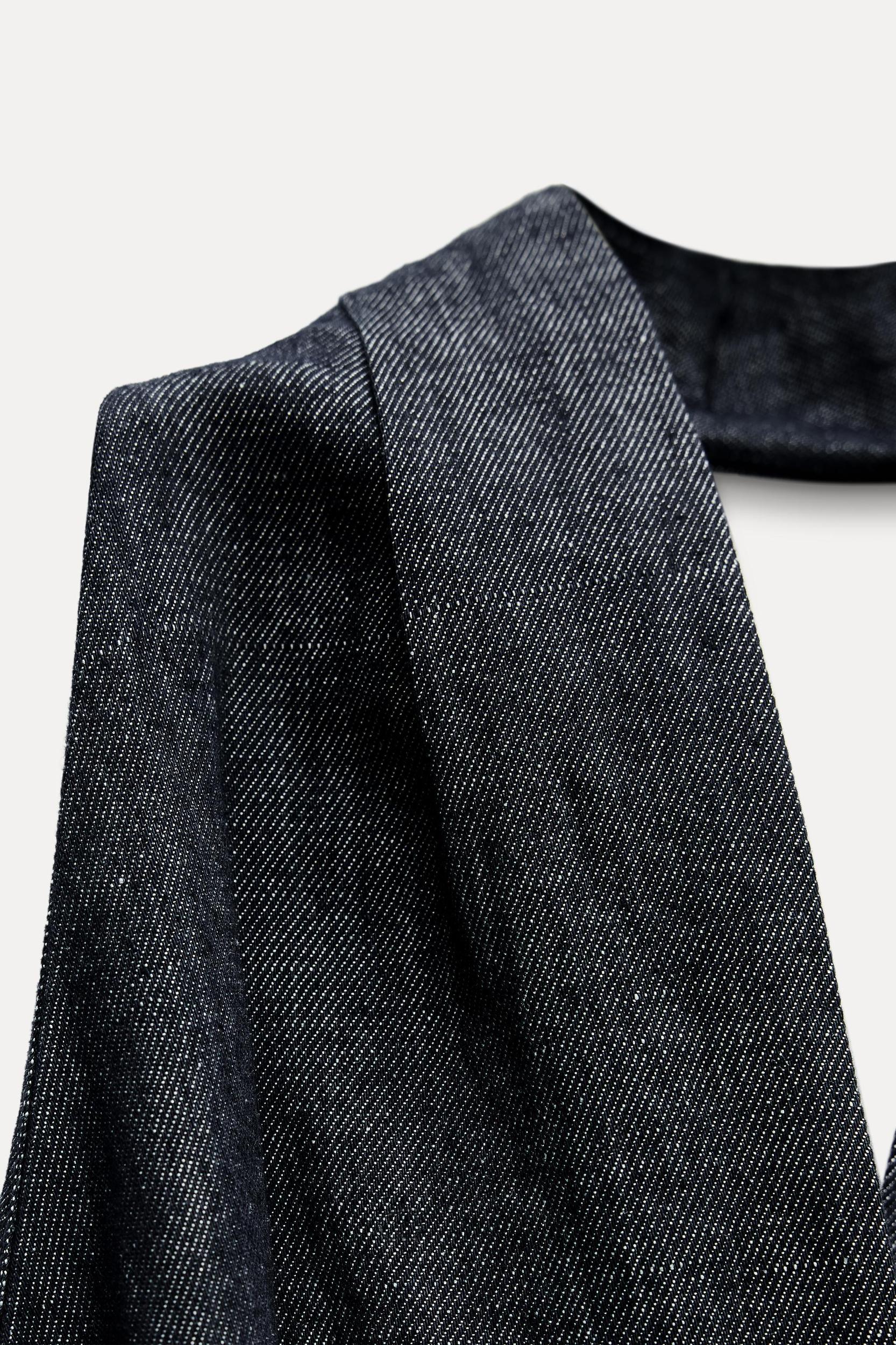 DENIM HALTER DRESS ZW COLLECTION Product Image