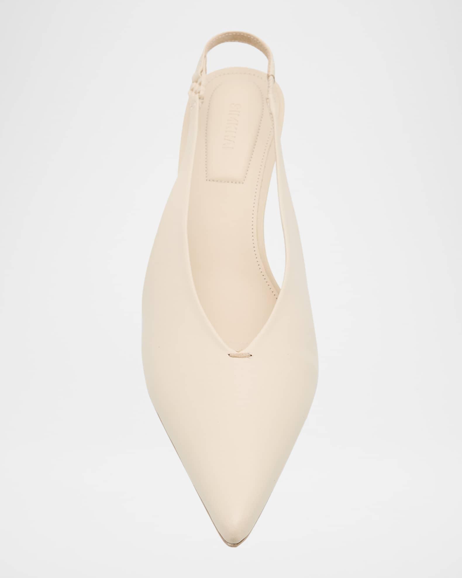 Sylvie Leather Kitten Ballerina Pumps Product Image