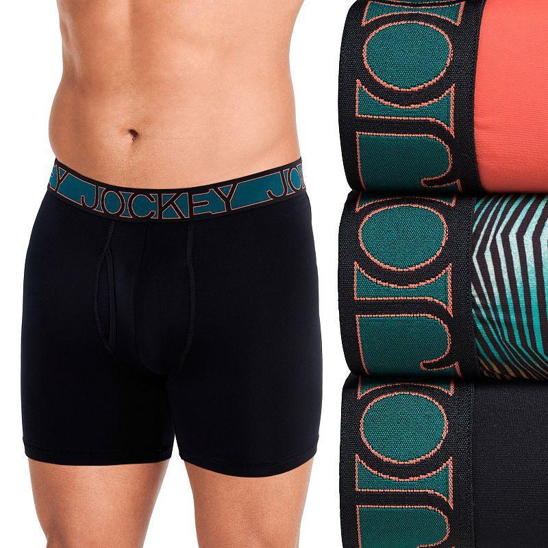 Men's Jockey 3-Pack Active Microfiber 5" Boxer Briefs, Size: XL, Dove Gray Team Product Image