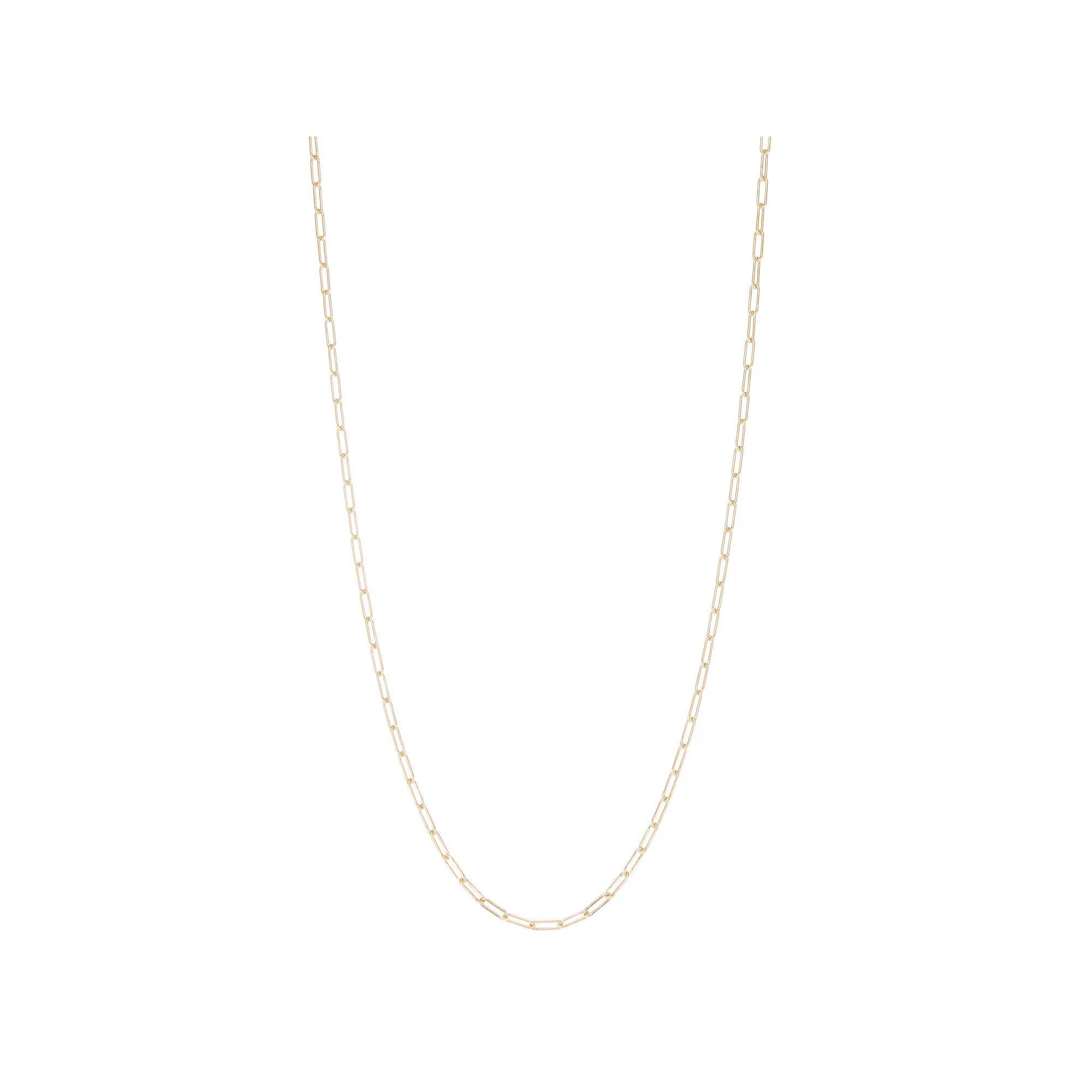 Jordan Blue 14k Gold Filled 3.1 mm Paper Clip Chain Necklace, Women's, Size: 20" Product Image