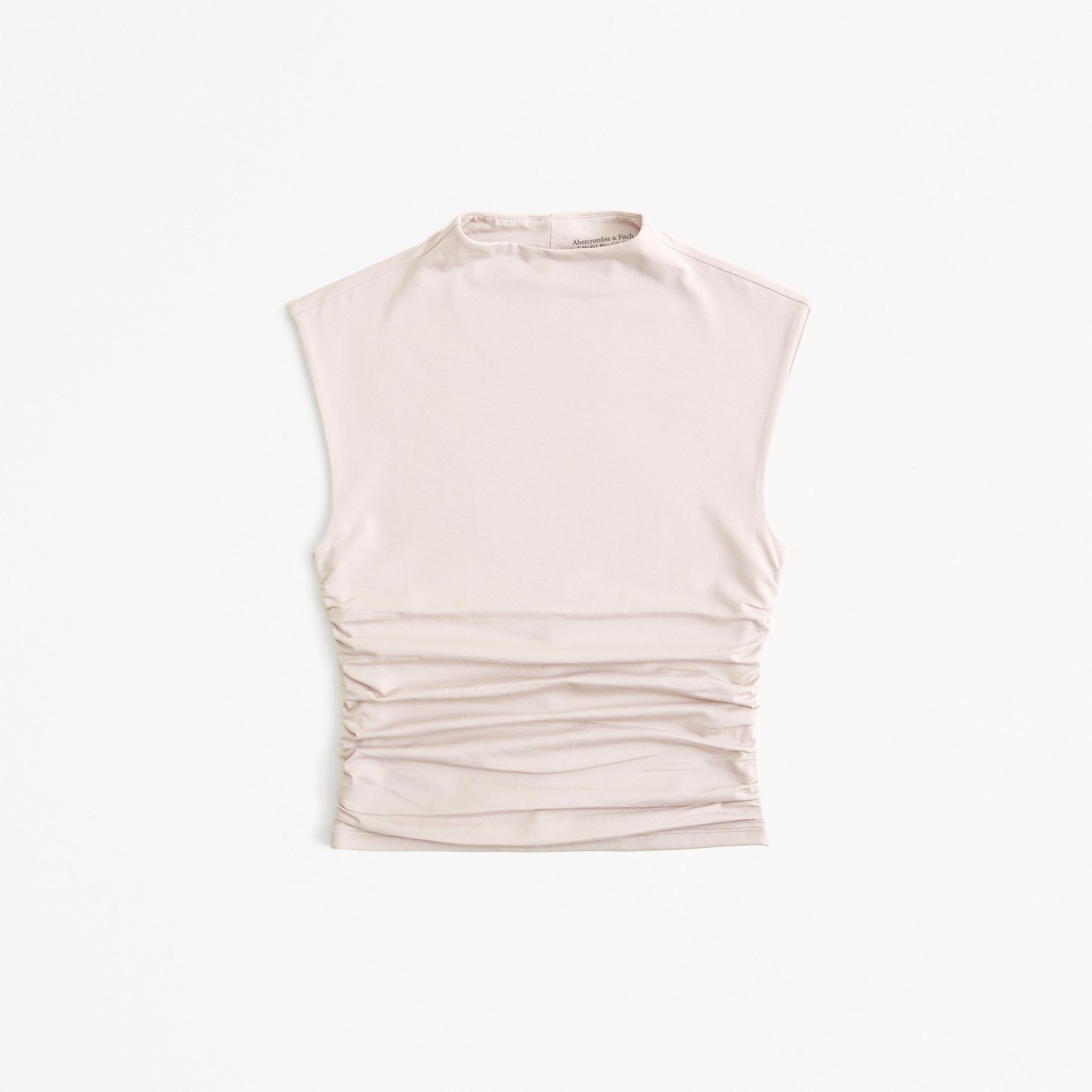 Long-Sleeve Grown-On Mockneck Top Product Image