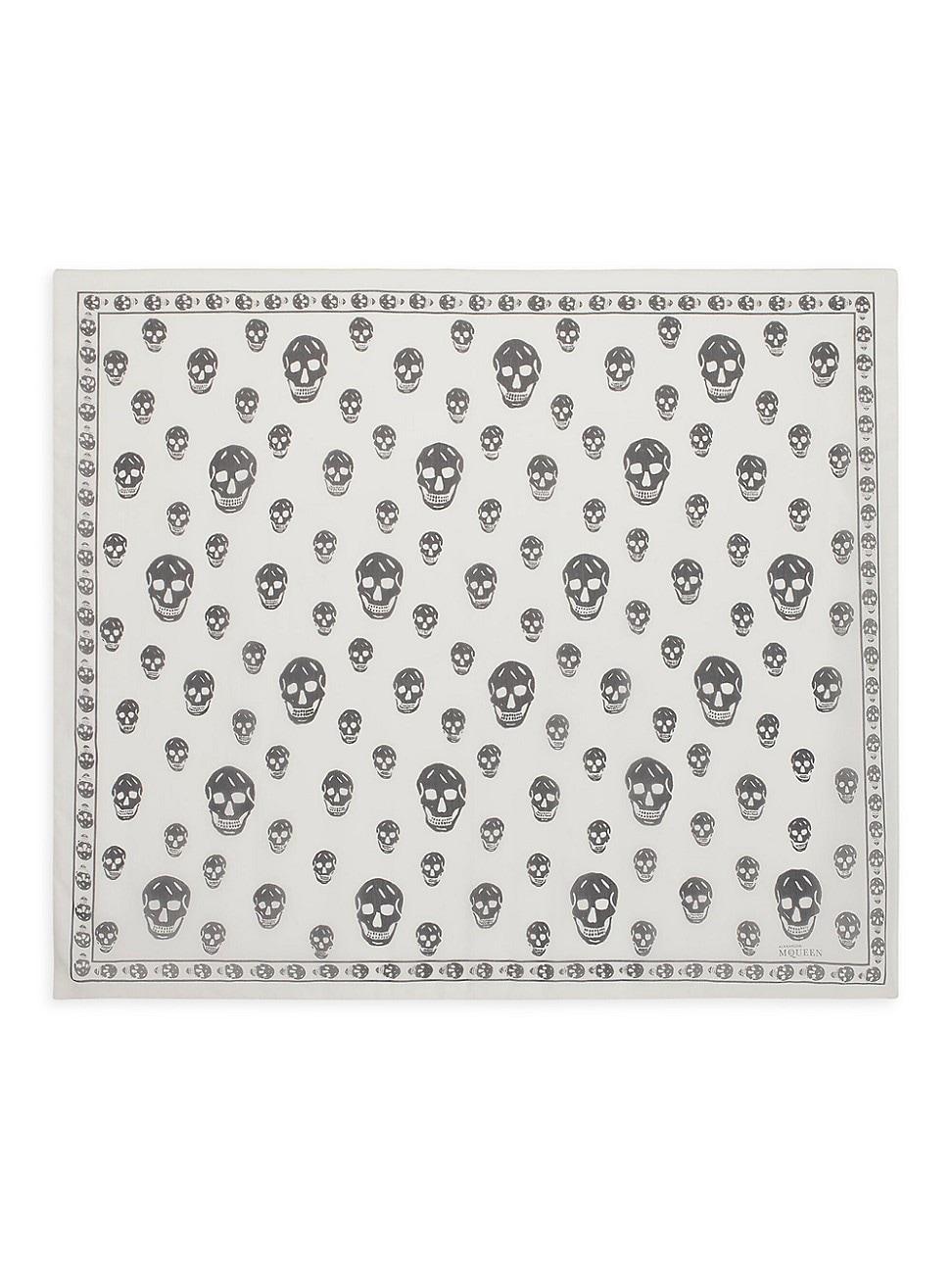Womens Skull Silk Chiffon Scarf Product Image
