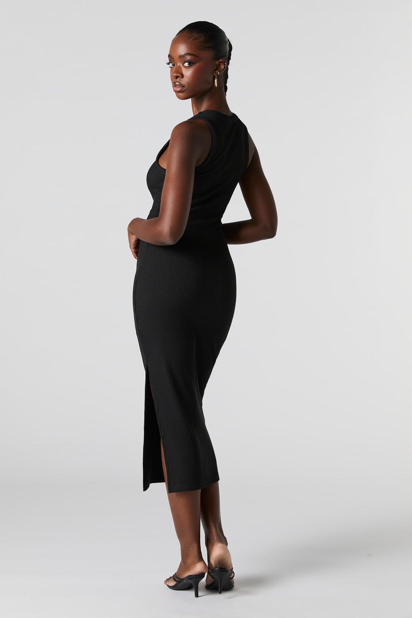 Ribbed Sleeveless Midi Dress Female Product Image