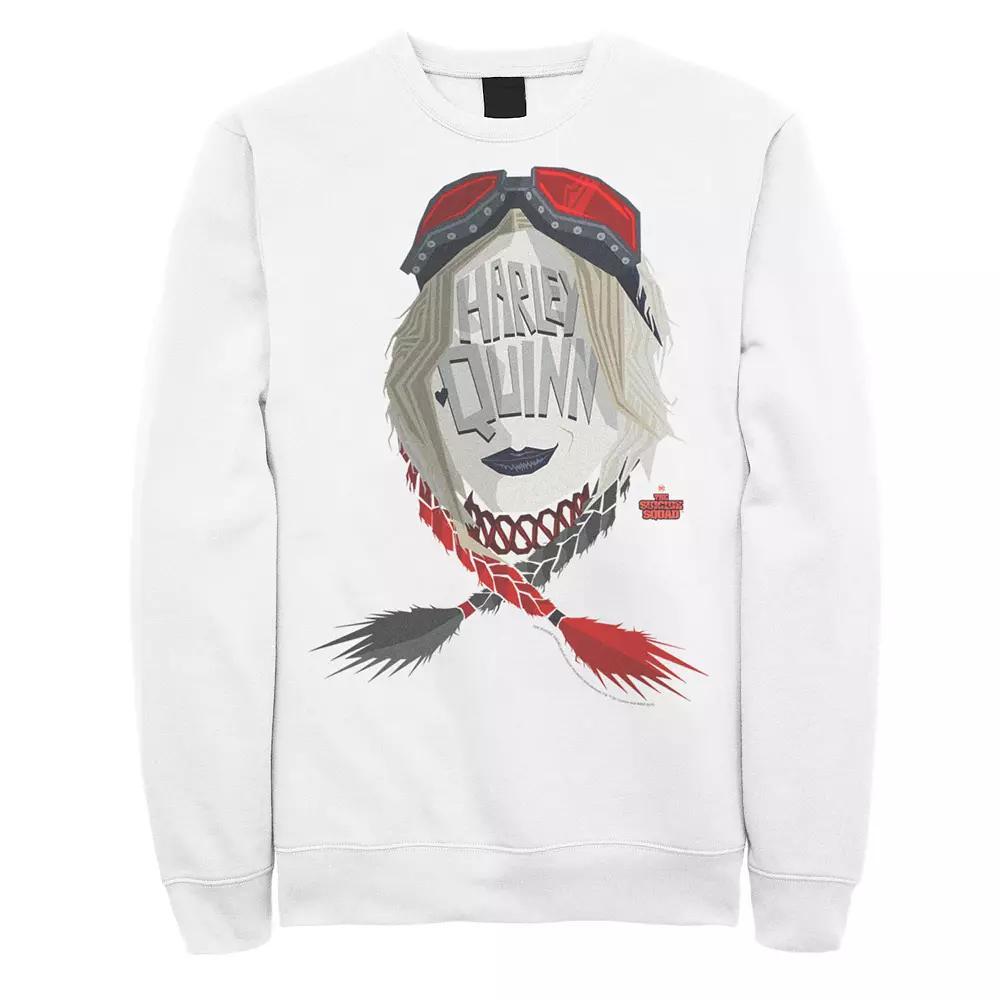 Men's The Suicide Squad Big Harley Logo Sweatshirt, Size: XXL, White Product Image