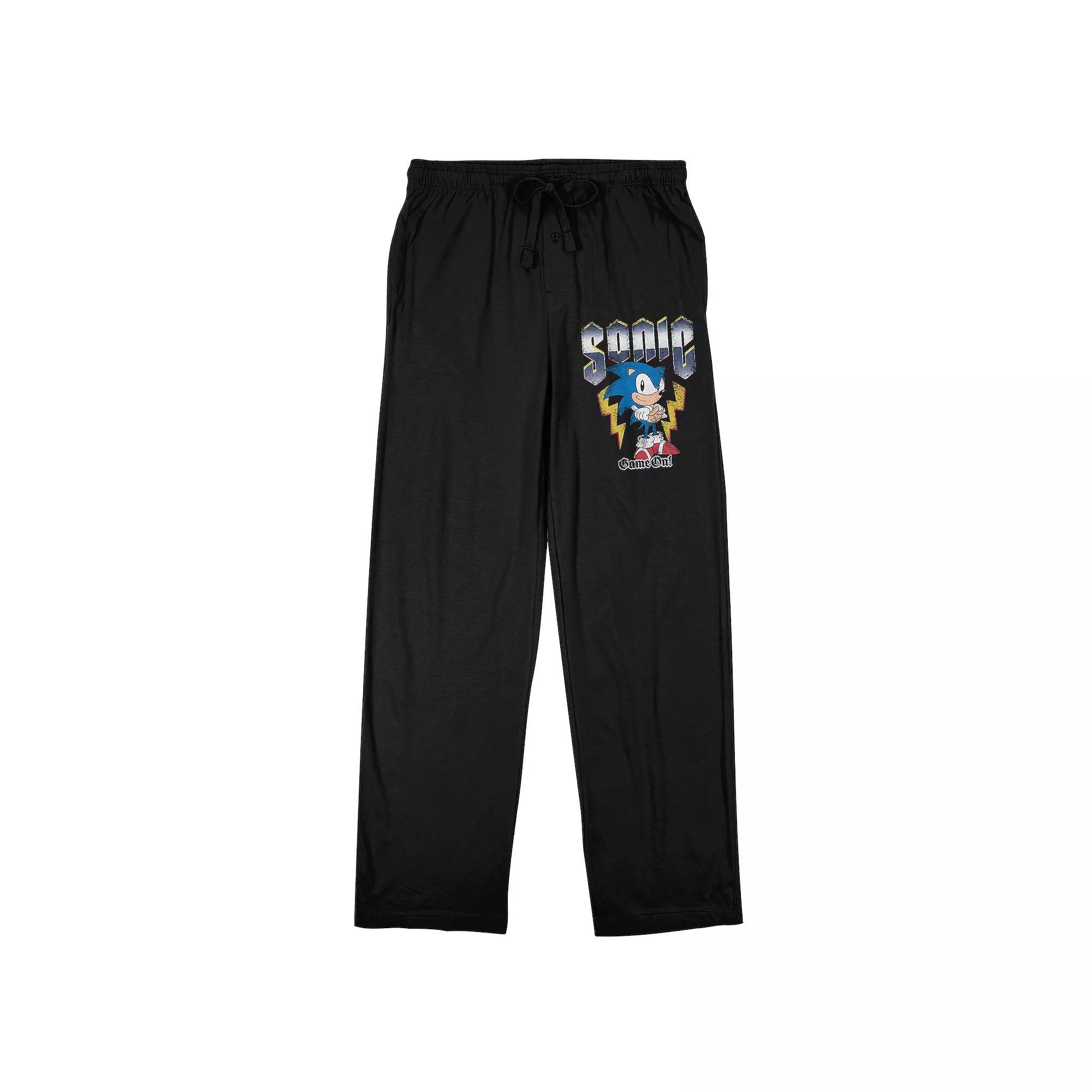 Men's Sonic the Hedgehog "Game On" Sleep Pants, Size: XXL, Black Product Image