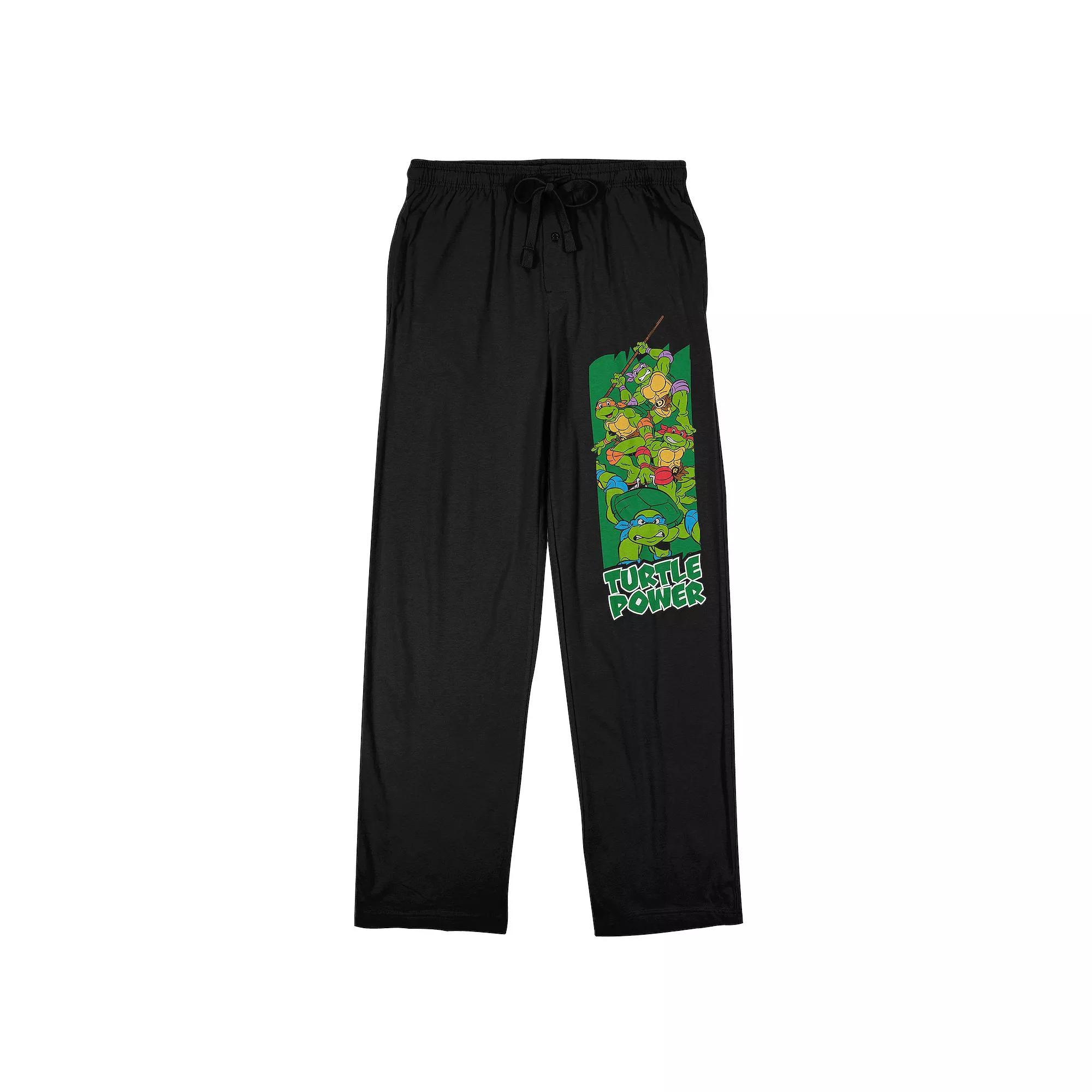 Men's Teenage Mutant Ninja Turtles Turtle Power Sleep Pants, Size: Large, Black Product Image