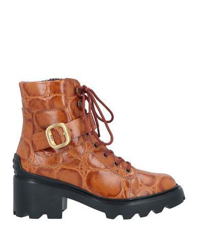 TOD'S Woman Ankle Boots Tan Size 6 Leather In Brown Product Image