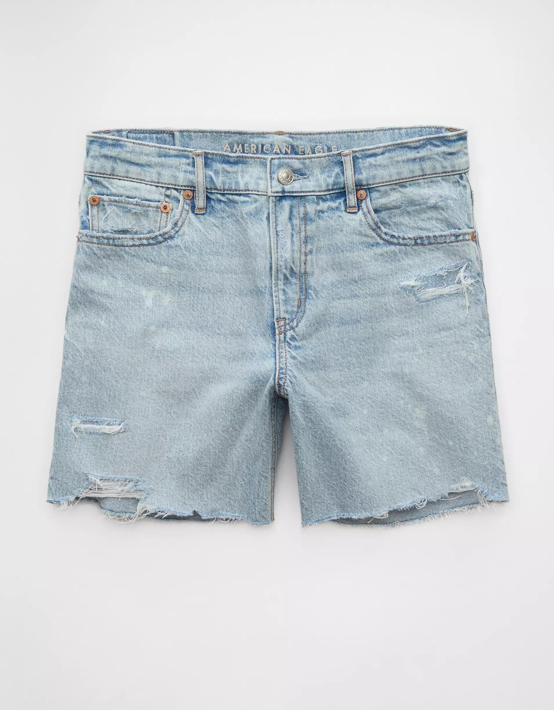 AE 6" Strigid Ripped Super High-Waisted Relaxed Denim Short Product Image