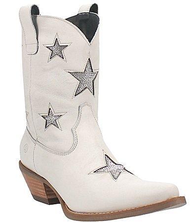 Dingo Star Struck Women's Leather Cowboy Boots, Size: 9, White Product Image