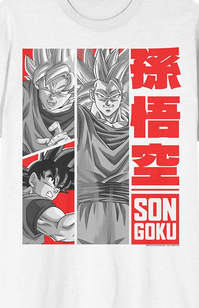 Men's Dragon Ball Z Monochrome Graphic Tee, Size: Small, White Product Image