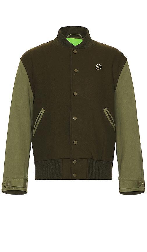 Mister Green M-65 Varsity Jacket in Army Product Image