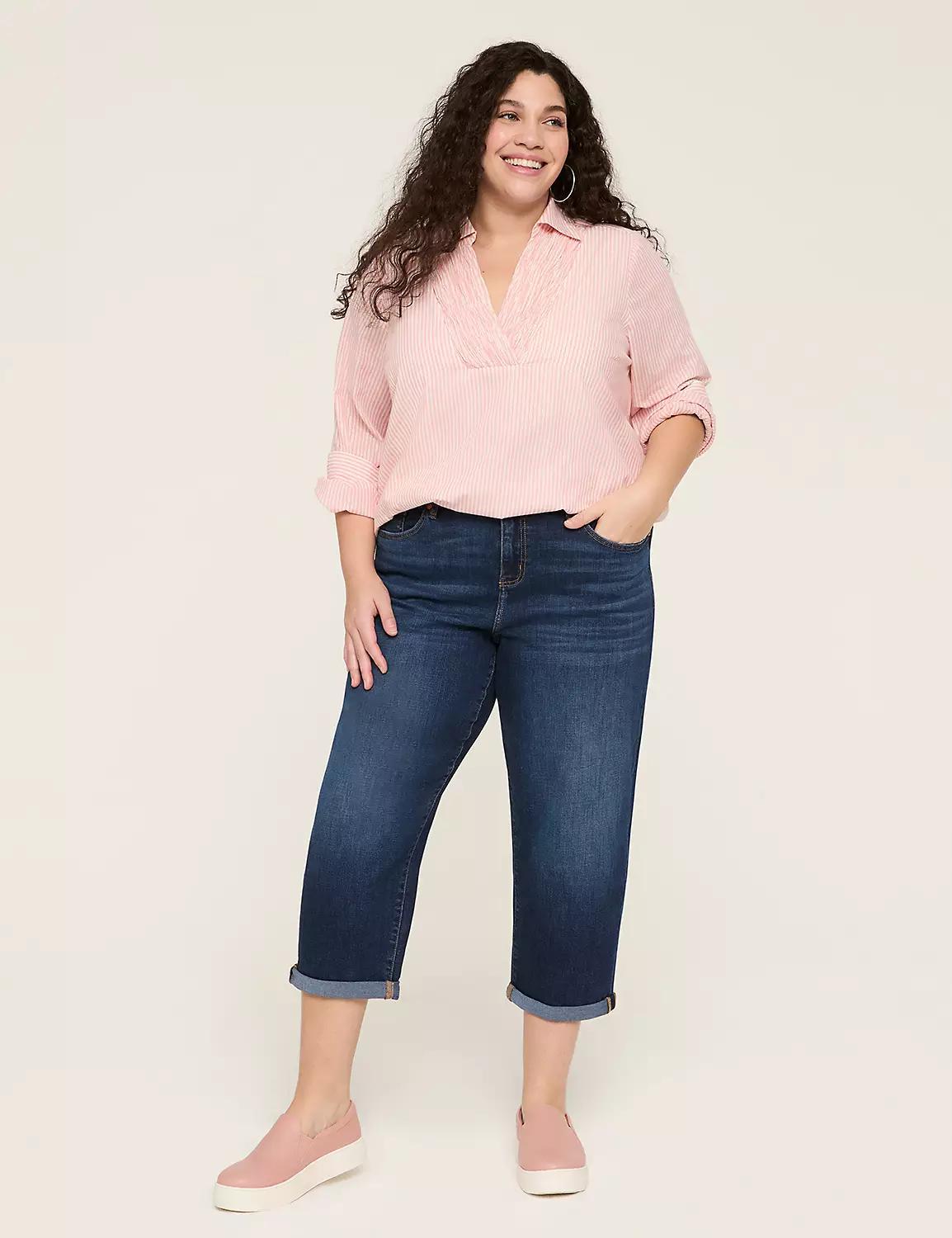 Boyfriend Fit Capri Jean Product Image