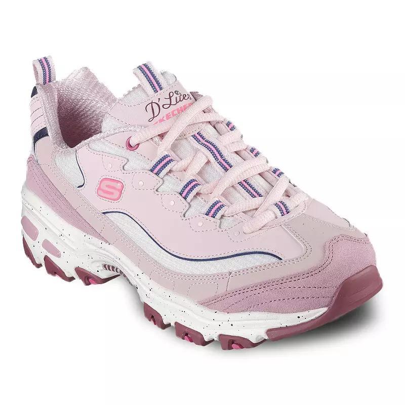 Skechers® D'Lites Women's Shoes, Size: 9.5, Pink Synthetic Suede Product Image