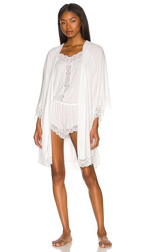Womens Mariana Modal Lace-Trim Robe Product Image