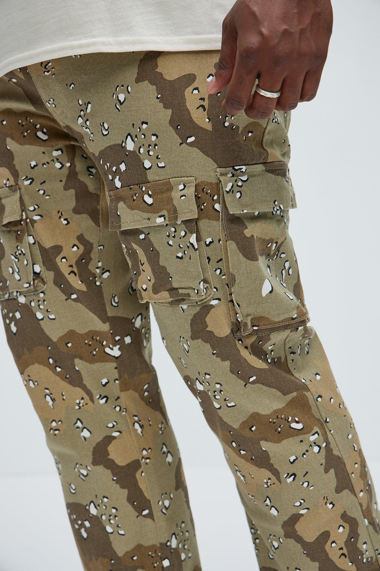 Trapper Cargo Stacked Slim Flared Pants - Brown/combo Product Image