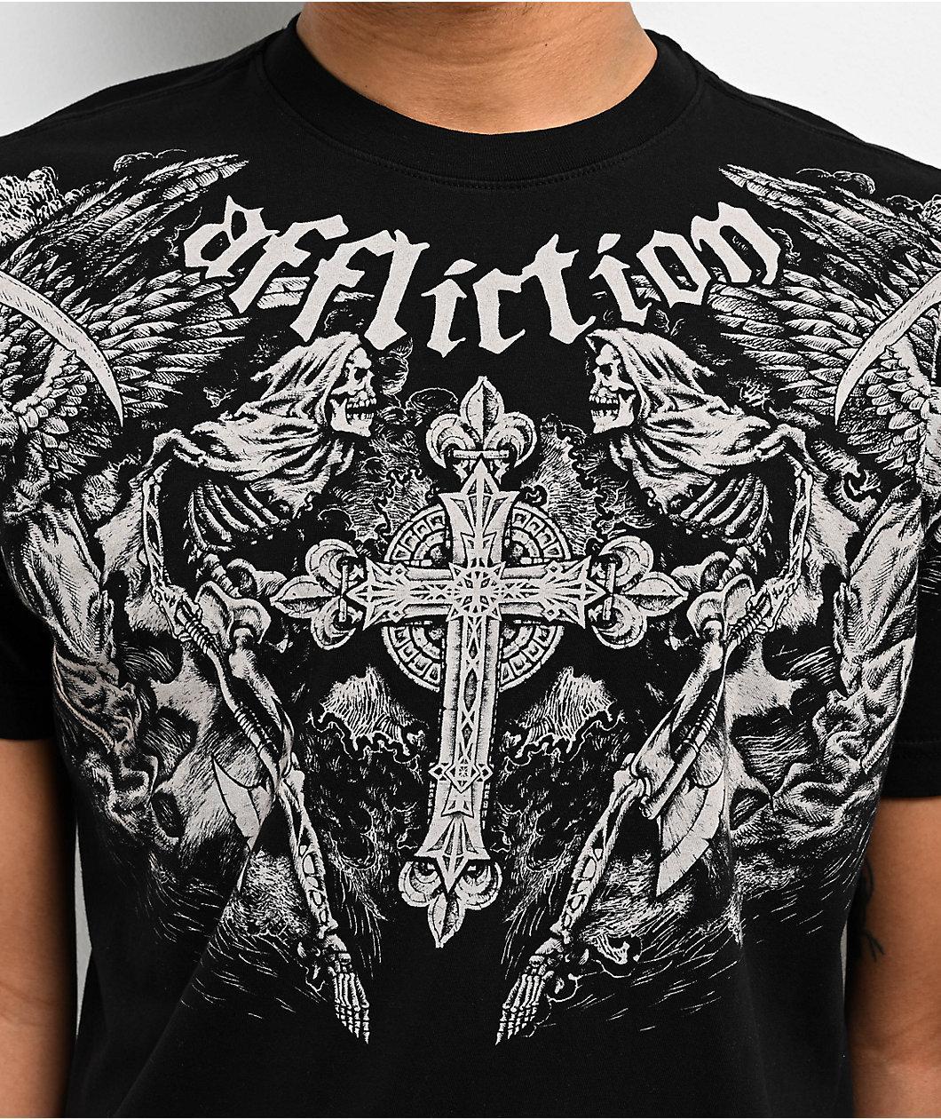Affliction Mortal Veil Black T-Shirt Product Image