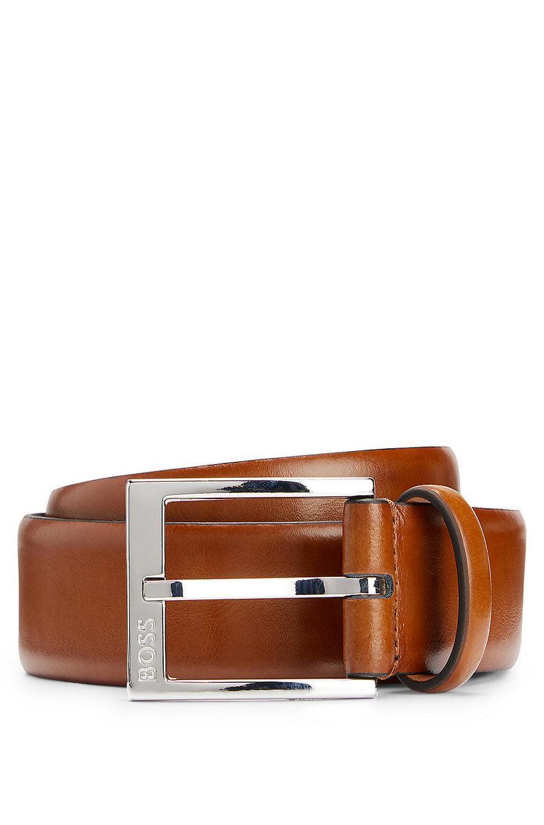 BOSS Italian made belt with branded buckle Male Product Image