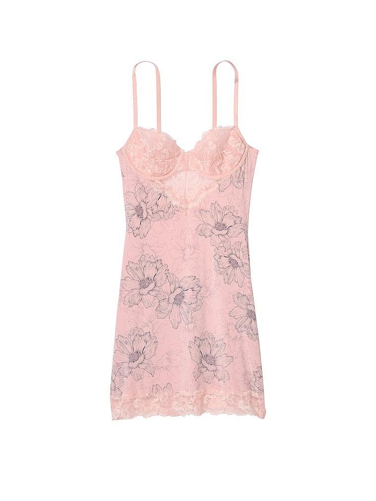 Modal & Lace Cupped Mini Slip Dress Product Image