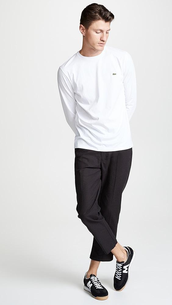 Lacoste Crew Neck Pima Cotton Jersey Long Sleeve T-Shirt | Shopbop Product Image