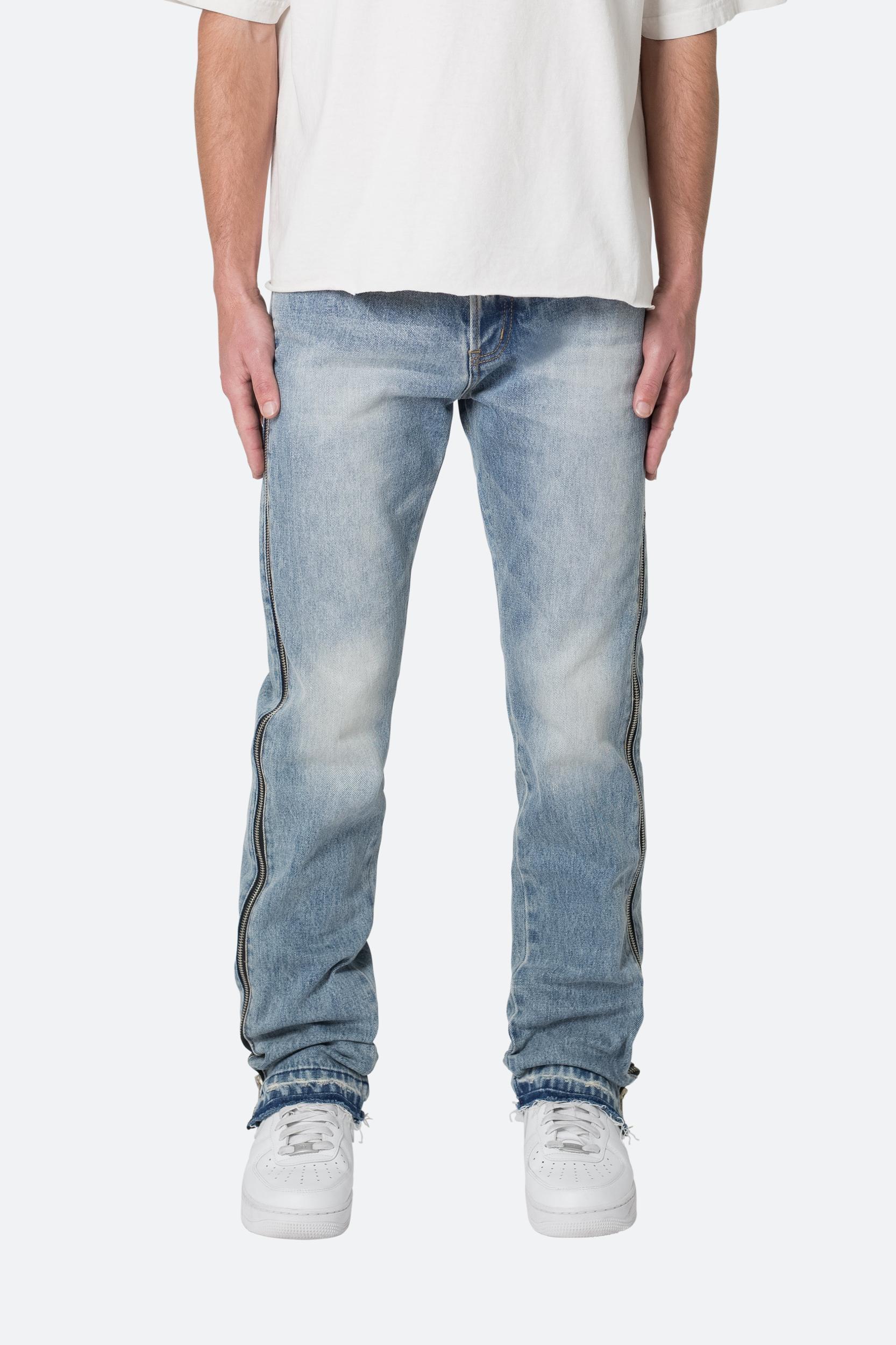 D558 Straight Stripe Denim - Blue Product Image
