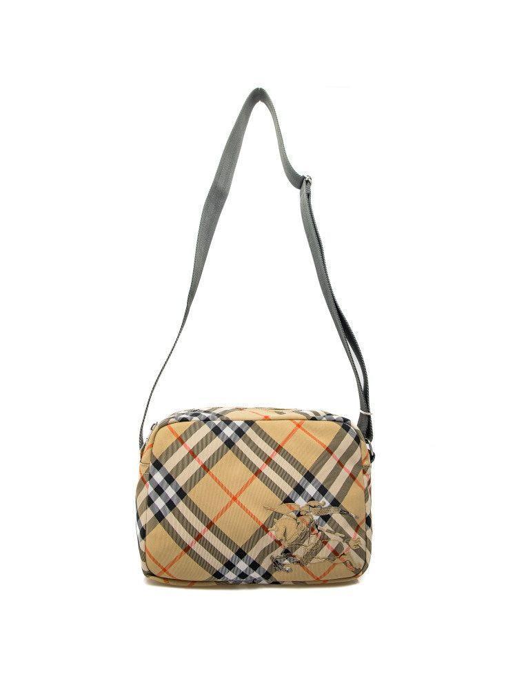 BURBERRY Men's Check Crossbody Bag In Beige Product Image