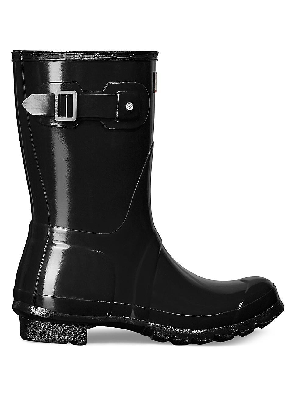 Hunter Womens Original Short Gloss Buckle Strap Rain Boots Product Image