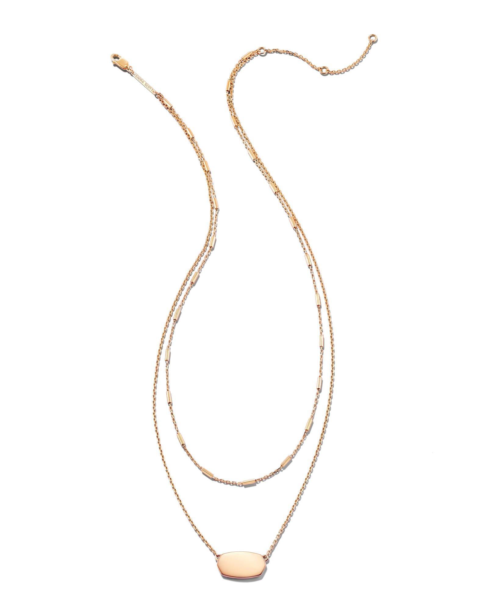 Elisa Multi Strand Necklace in 18k Rose Gold Vermeil Product Image