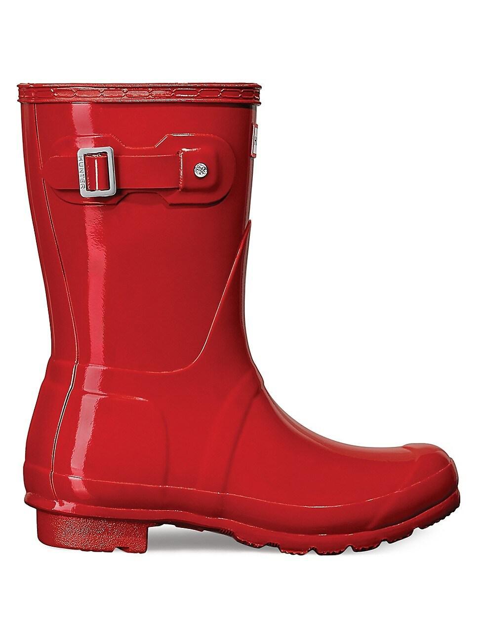 Hunter Womens Original Short Gloss Buckle Strap Rain Boots Product Image