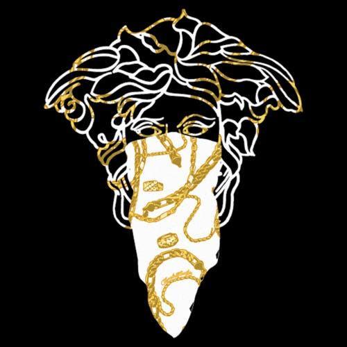 Men's Crooks And Castle Medusa Bandit Baroque Style Graphic Tee, Size: 3XL, Black Product Image