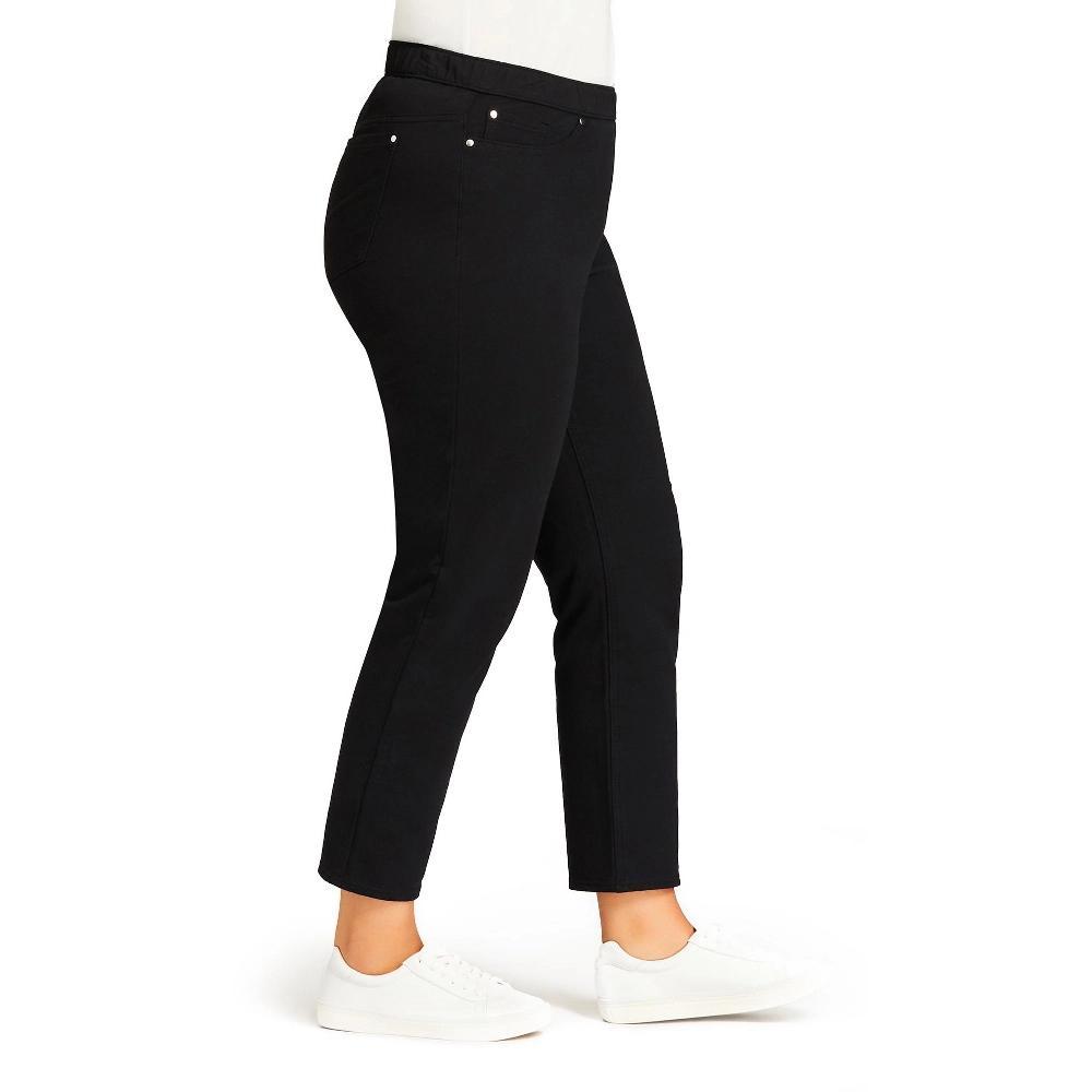 Avenue Women's Plus Size Knit Pull On Jean Product Image
