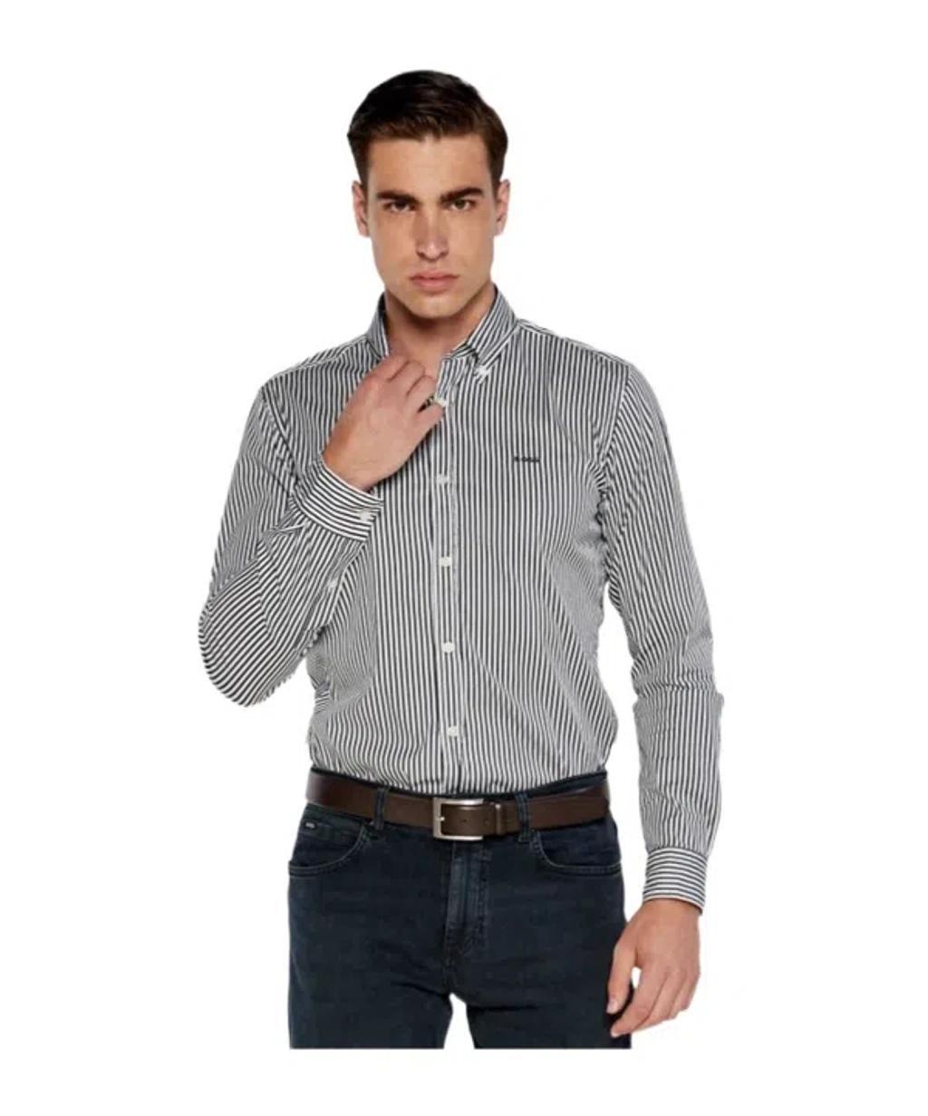 HUGO BOSS Long-sleeved Shirt In Gray Product Image