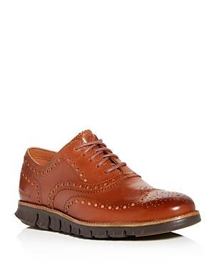 Cole Haan Mens ZERGRAND Leather Wingtip Brogue Oxfords Product Image