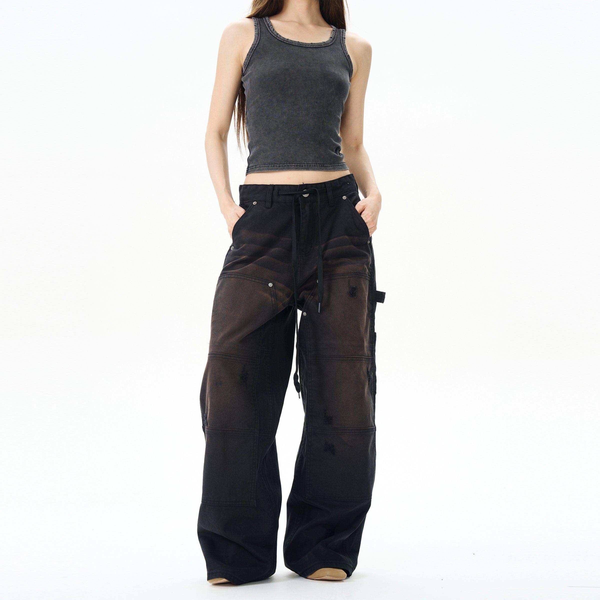 RT No. 12153 LUMBERJACK STRAIGHT WIDE JEANS Product Image